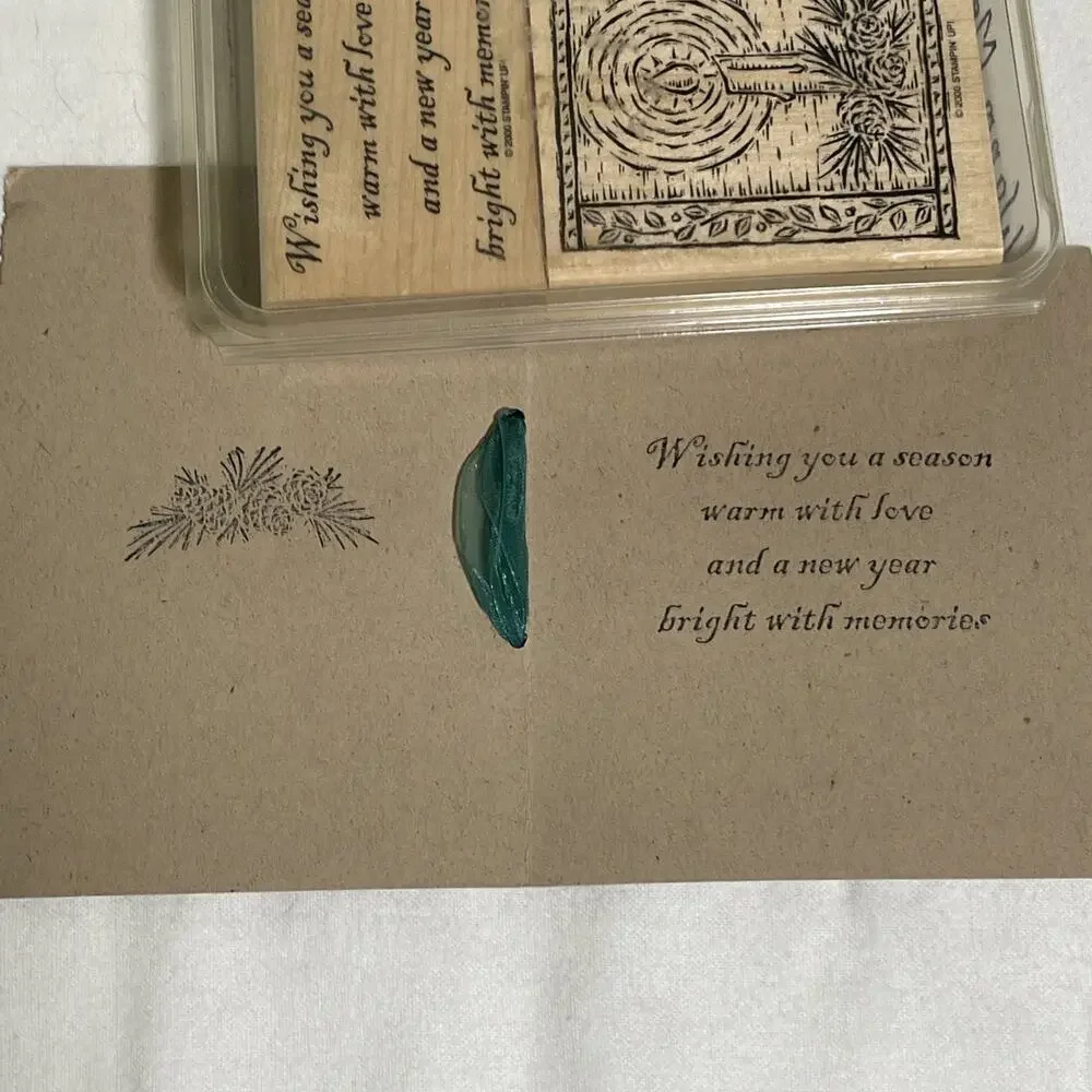 STAMPIN UP WARM MEMORIES 4 RUBBER STAMPS - Original Packaging